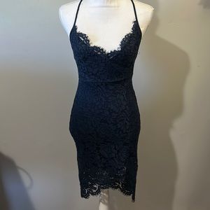 Navy Lace Bodycon Dress